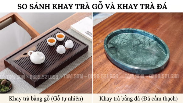 Bảng So Sánh Vật Liệu Khay Đựng Ấm Trà Bằng Đá