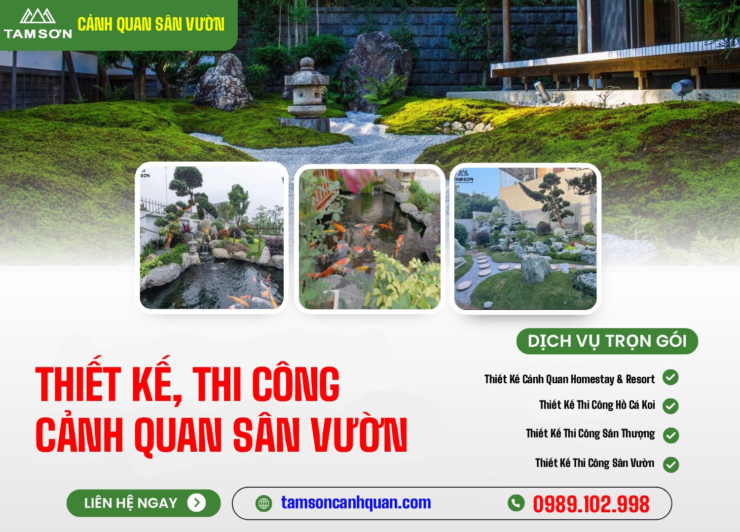 Tam Sơn – Công Ty Thiết Kế Thi Công Hồ Cá Koi Bắc Ninh Trọn Gói Uy Tín