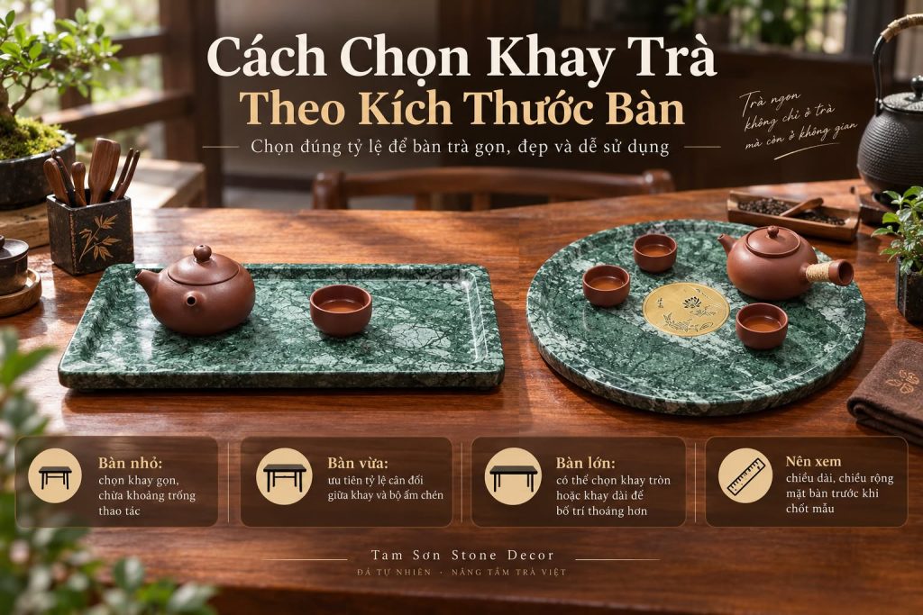 cach chon khay theo kich thuoc ban tra