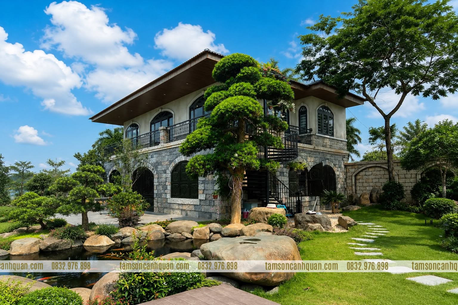 Đá bước dạo cho sân vườn lớn