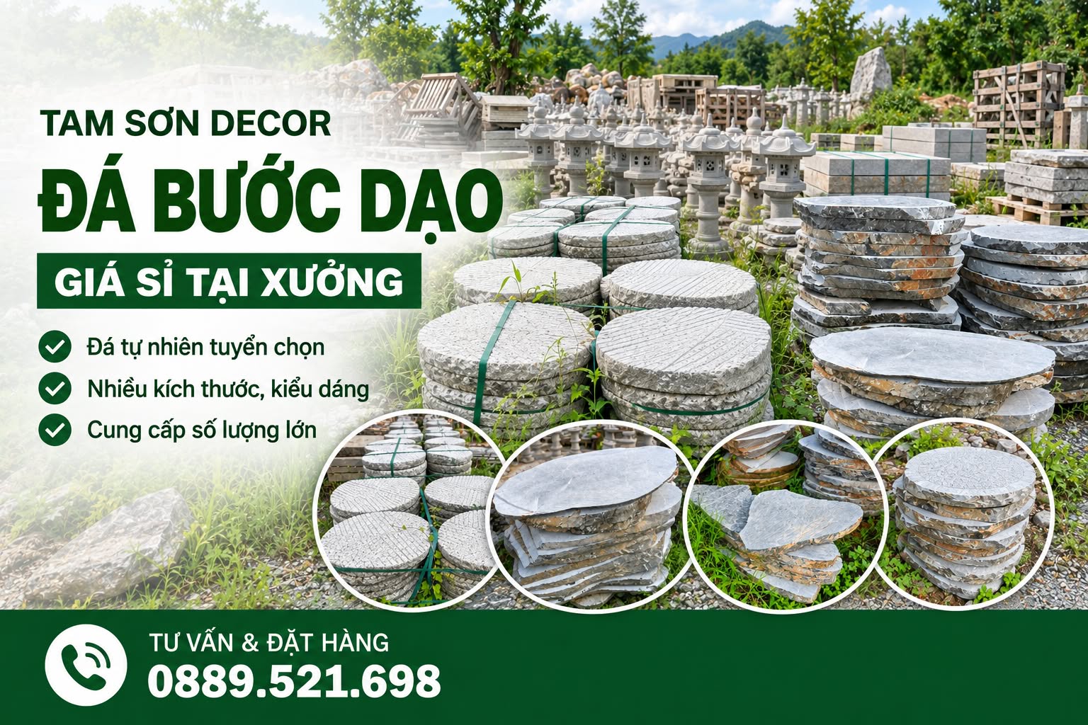 Chọn Đá Bước Dạo Tại Tam Sơn Stone Decor
