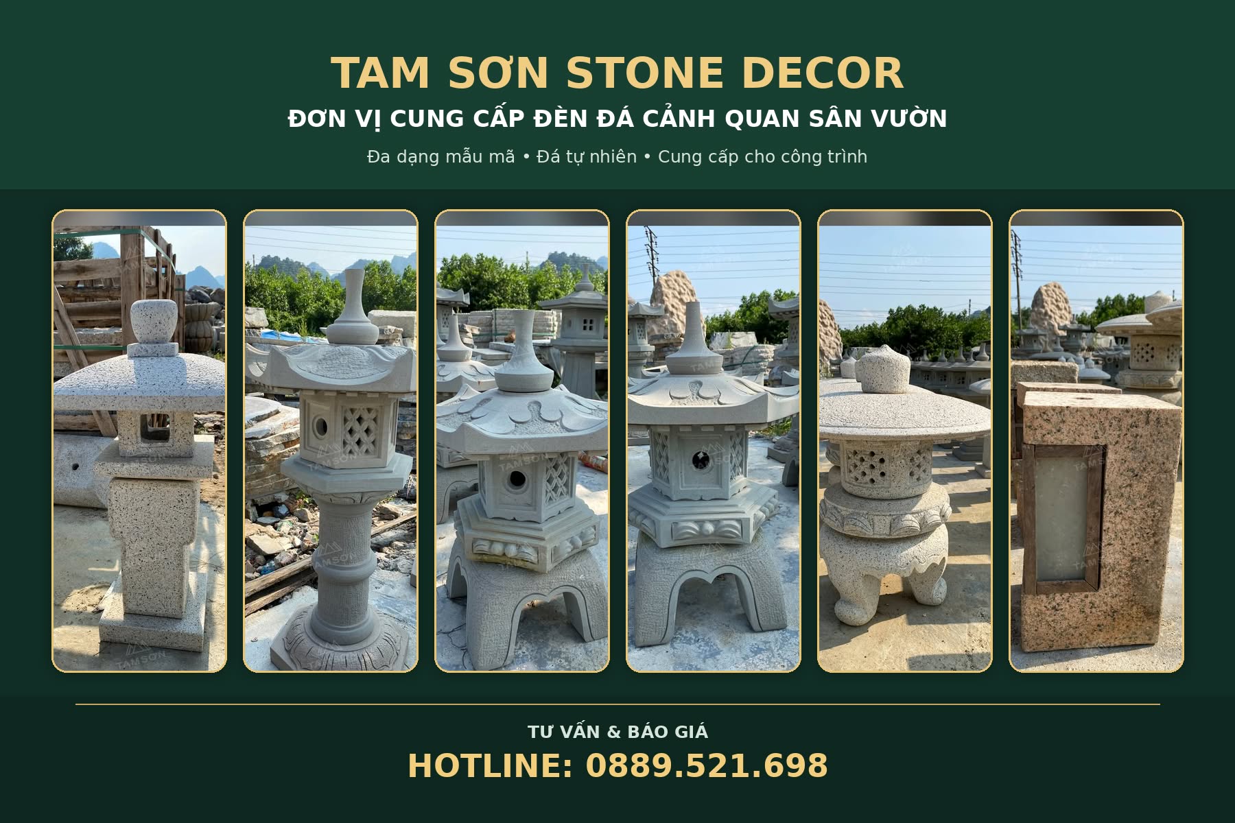 Chọn Đèn Đá Tại Tam Sơn Stone Decor